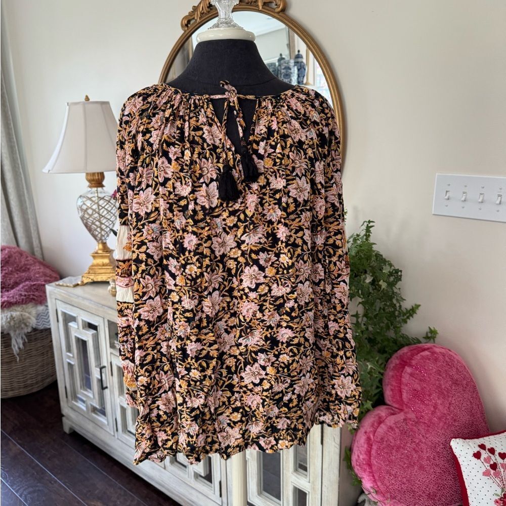 Black with white polkadot, My Michelle size medium blouse